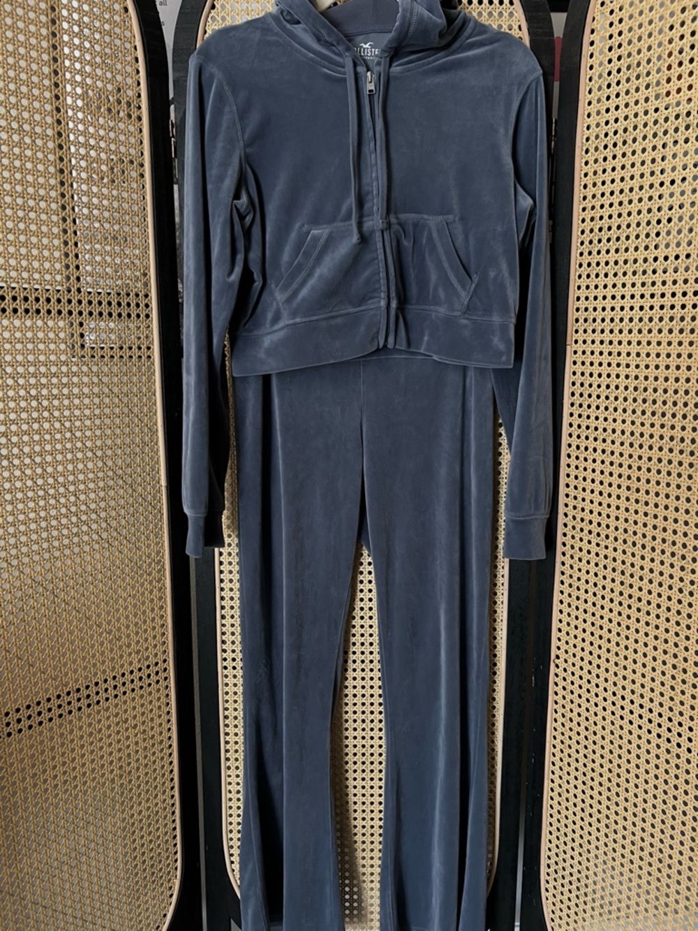 Hollister Charcoal Velour Lounge Set